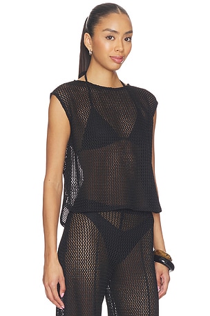 Ripley Rader Fishnet Lounge Tank in Black