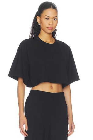 Ripley rader ponte knit crop top en color negro
