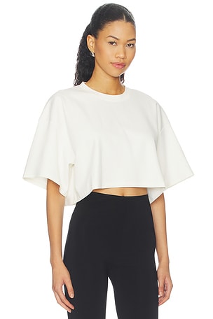 Ripley rader ponte knit crop top en color blanco