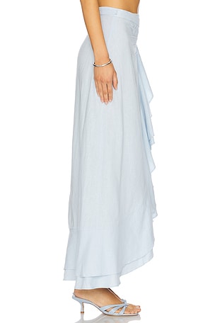Rosewater House Golestan Ruffle Skirt in Baby Blue