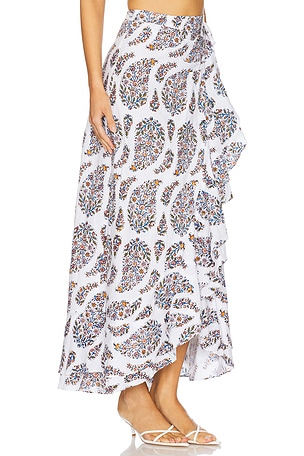 Rosewater House Golestan Ruffle Skirt in Ivory