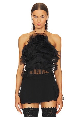 Backless Ruffle Top Rozie Corsets