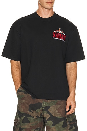 REASON Scarface Heavy Terry Tee in Black