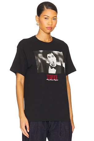 REASON Scarface Embroidered Tee in Black