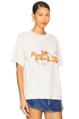 Remington Stone Wild Horses Tee in Cream