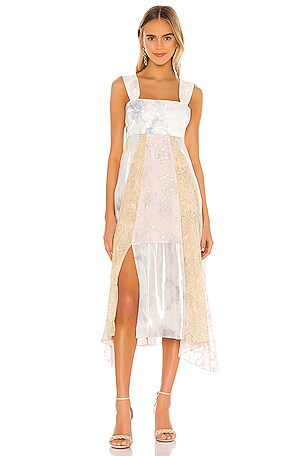 Rebecca Taylor Sleeveless Daffodil Dress in Seashell Combo | REVOLVE