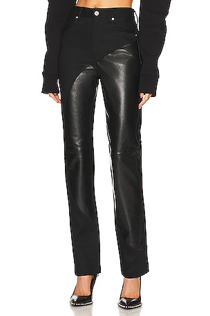 Womens Pants - GOOD AMERICAN  Leather corset, Leather and lace, Pants for  women