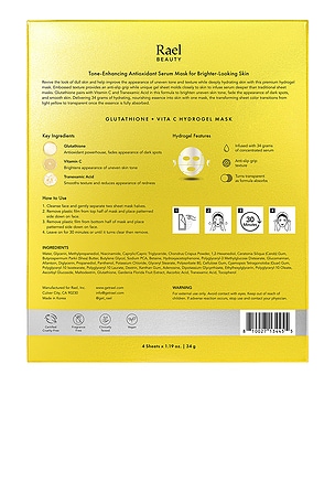 Rael MASQUE VISauge GLUTATHIONE + VITAMen C HYDROGEL MASK en Beauty: S