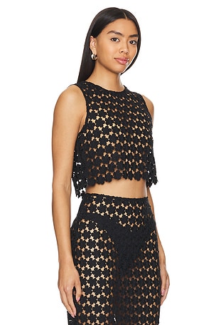 RUMER Capri Crop in Black