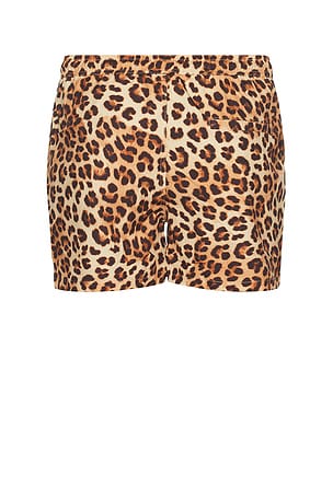 Runaway The Label Amalfi Boardshort in Leopard in Brown