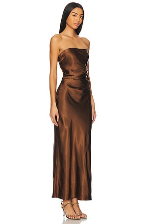 Runaway The Label x REVOLVE Kristine Dress in Chocolate. Size S. Also
