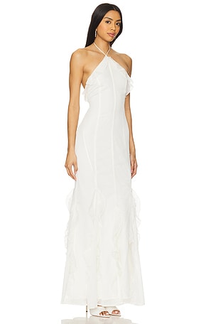 Runaway The Label Azlyn Maxi Dress in Ivory. Size XS. Also
