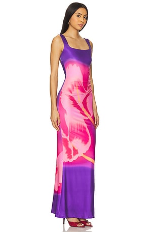 Runaway The Label Makiko Maxi Dress in Pink, Purple