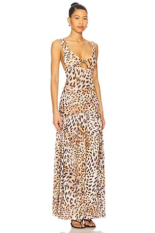 Runaway The Label Denver Maxi Dress in Tan