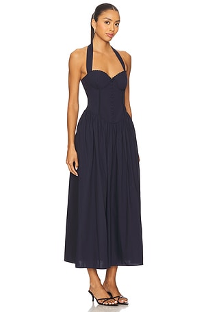 Runaway The Label Adaline Midi Dress in Navy