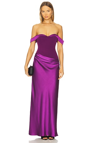 Ebony Off Shoulder Maxi Dress Runaway The Label