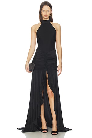 Zelma High Neck Maxi Dress Runaway The Label