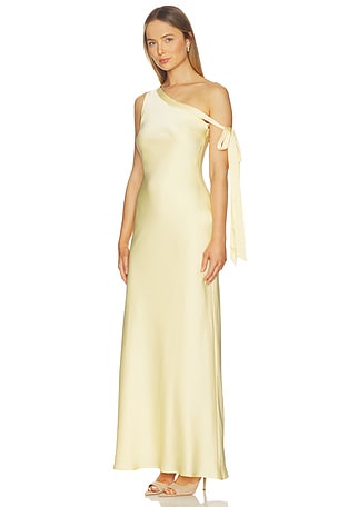Runaway The Label Viola One Shoulder Maxi Dress in Yellow