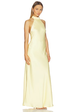 Runaway The Label Arabelle High Neck Maxi Dress in Yellow