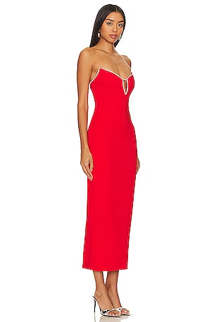 Runaway The Label Bec Midi Dress in Red. Size XXL. Also
