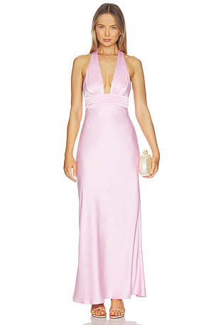 Sylvie Plunge V-neck Maxi Dress Runaway The Label