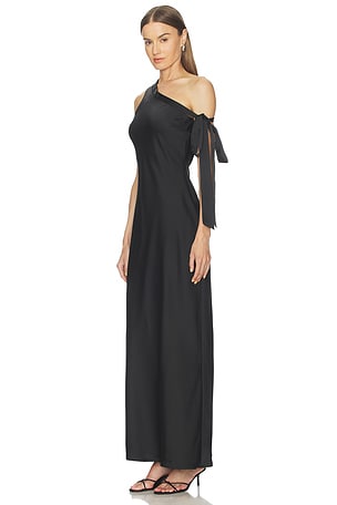 Runaway The Label Viola One Shoulder Maxi Dress in Black