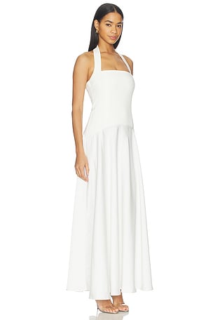 Runaway The Label Odina Square Neck Maxi Dress in Ivory