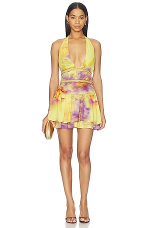 Xylia Halter Low Plunge Mini Dress Runaway The Label