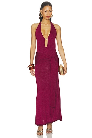 Ayella Deep-v Knit Maxi Dress Runaway The Label