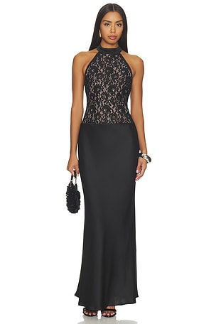 Senna Halter Open Back Maxi Dress Runaway The Label