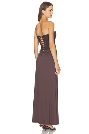 Taleah Strapless Corset Maxi Dress Runaway The Label
