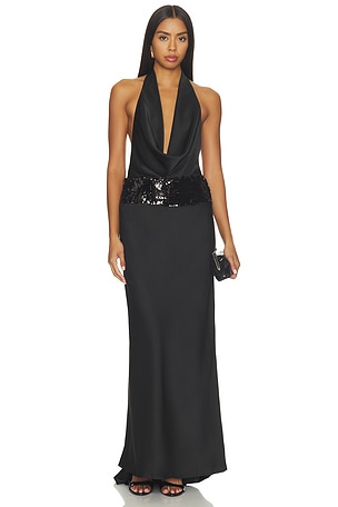 Marcella Deep Plunge Maxi Dress Runaway The Label