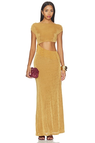 VESTIDO MAXI CUELLO BARCO MAYLA  Runaway The Label