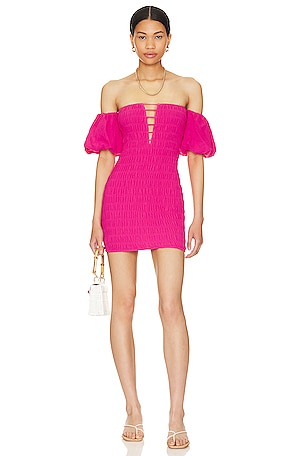 superdown Rhiannon Tiered Mini Dress in Light Pink