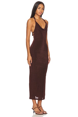 Runaway The Label Enora Maxi Dress in Brown