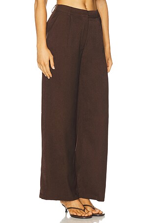 Runaway The Label Arla Wide Leg Pants in Chocolate. Size XS. Also