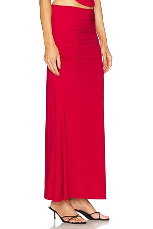 Runaway The Label Terrie Maxi Skirt in Red. Size S. Also