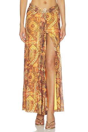 Skylar Ruched Maxi Skirt Runaway The Label