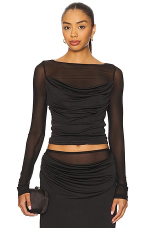Wilona Sleeved Cowl Top Runaway The Label