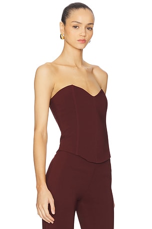 Runaway The Label Gisele Bustier Top in Chocolate