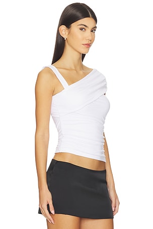 Runaway The Label Larsen Drape Off Shoulder Top in White