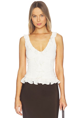 Alexina Sleeveless Ruffle Top Runaway The Label