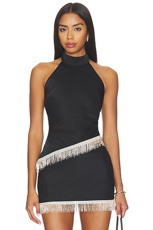 Valia Halter Asymmetrical Hem Top Runaway The Label