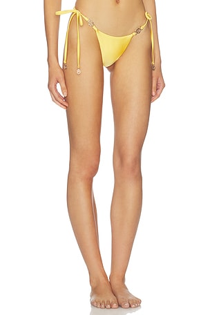 Runaway The Label Tiago Tie Side Bikini Bottom in Yellow. Size XS. Also