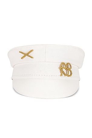 Ruslan Baginskiy Baker Boy Cap in Ivory