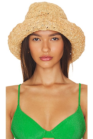 Monogram Embellished Knitted Bucket Hat Ruslan Baginskiy