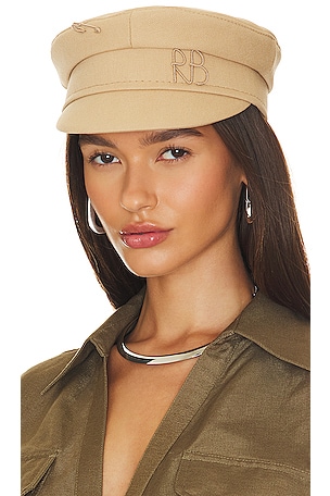 Ruslan Baginskiy Safety-pin Baker Boy Cap in Beige | REVOLVE display picture 1
