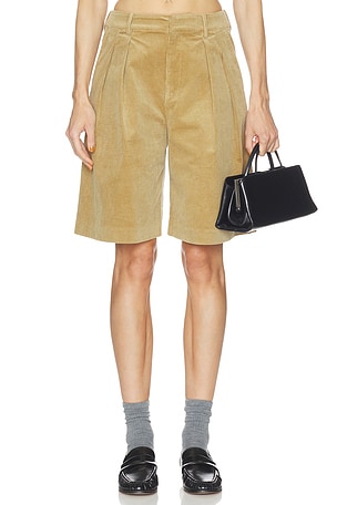 Corduroy Pleated Mid-Length Cargo Bermuda Shorts REVOLVE x JJ