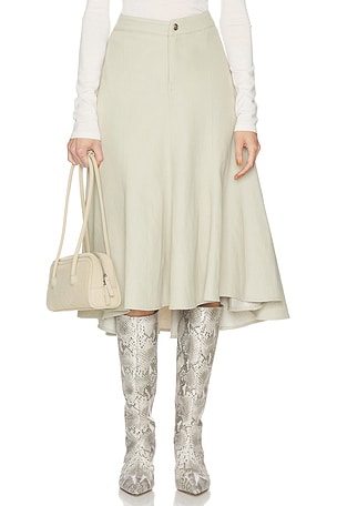 Button Front A-Line Midi Skirt REVOLVE x JJ