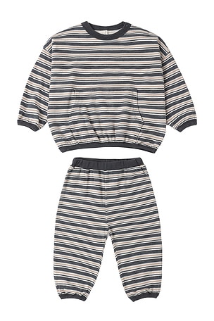 Kids Relaxed Set Blue Stripe Rylee + Cru